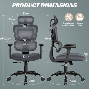 COOLHUT 3D Armrest Ergonomic Office Chair 968-J