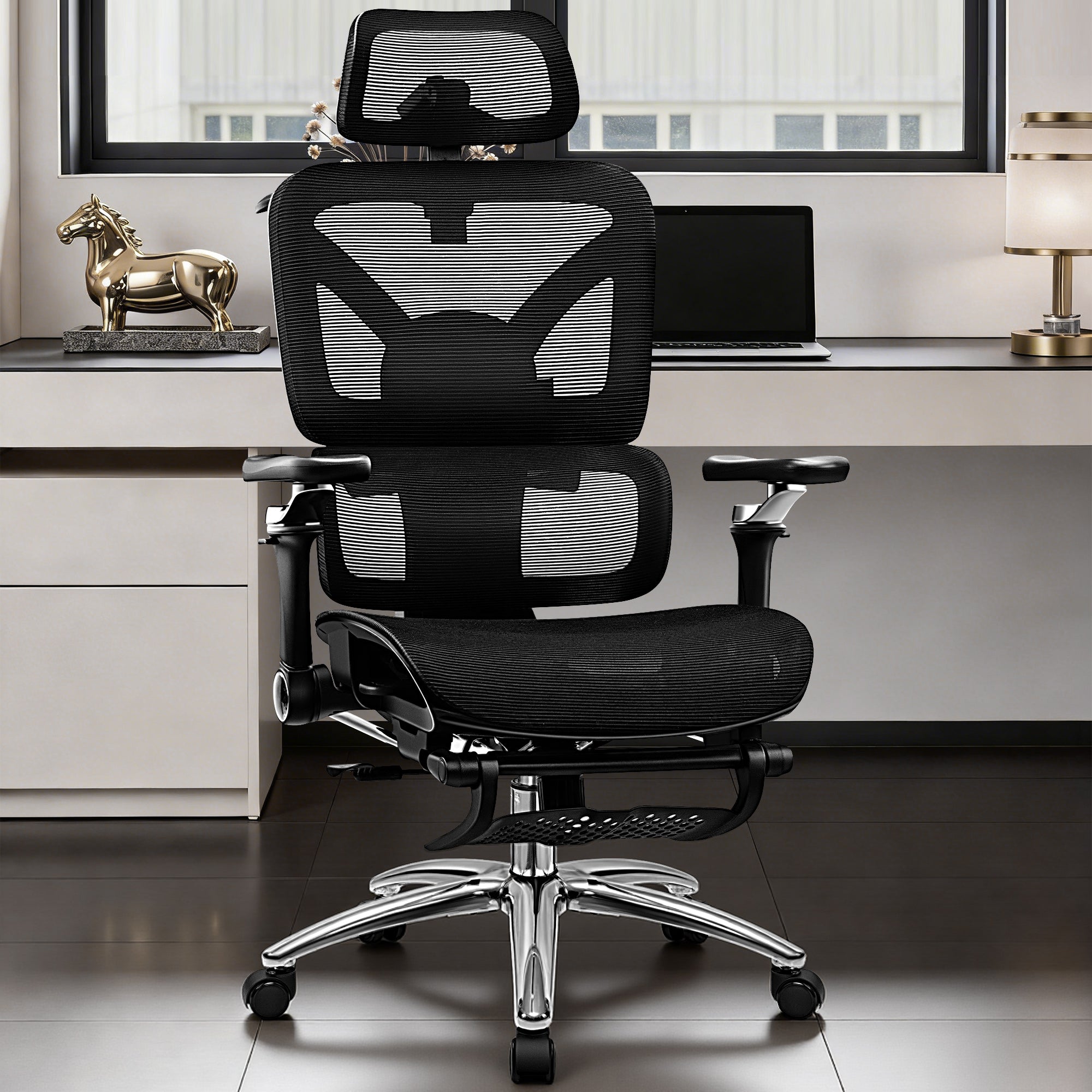 COOLHUT Premium Ergonomic Desk Chair with Footrest 2502