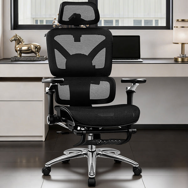 COOLHUT Premium Ergonomic Desk Chair with Footrest 2502