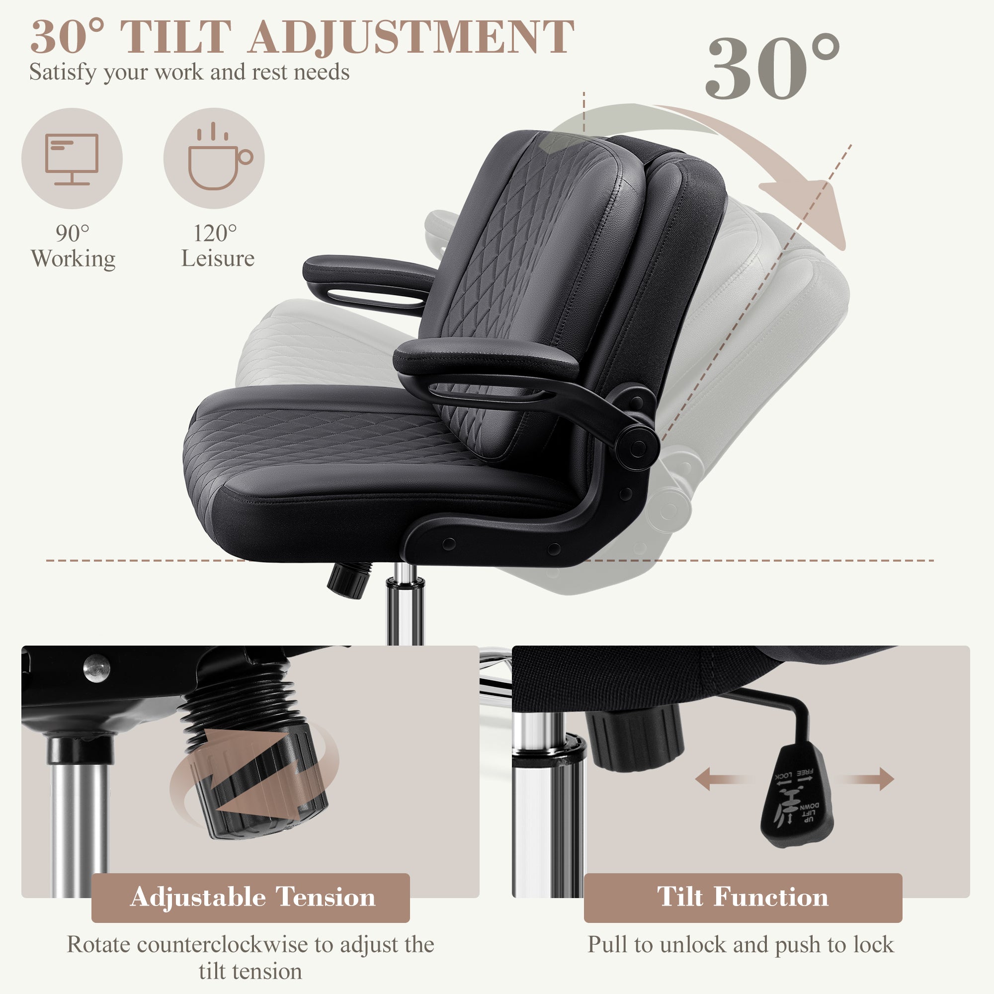 Makeup chair with crossed legs