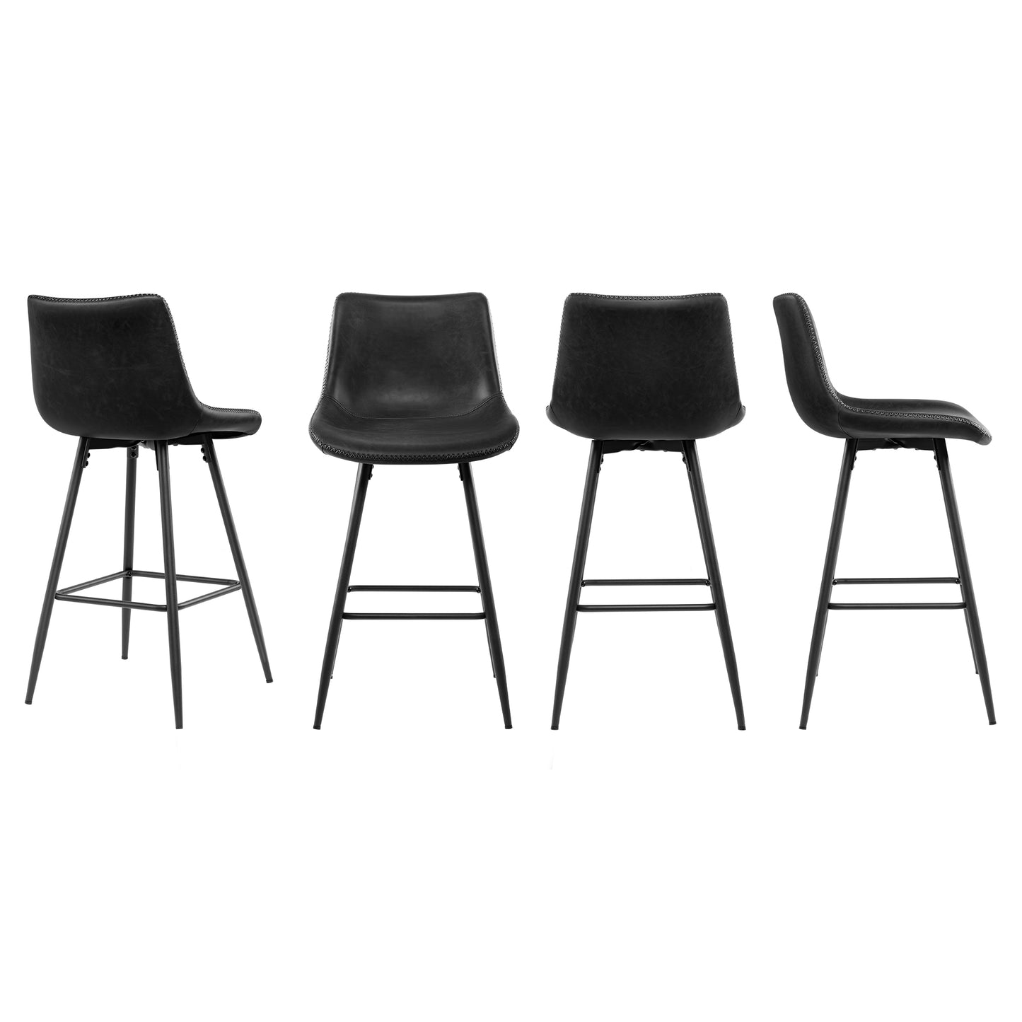 KERDOM Dining Chairs , Modern Kitchen & Dining Room Chairs, Upholstered Faux Leather Dining Chair, Armless Dinner Side Chairs with Sturdy Metal Legs
