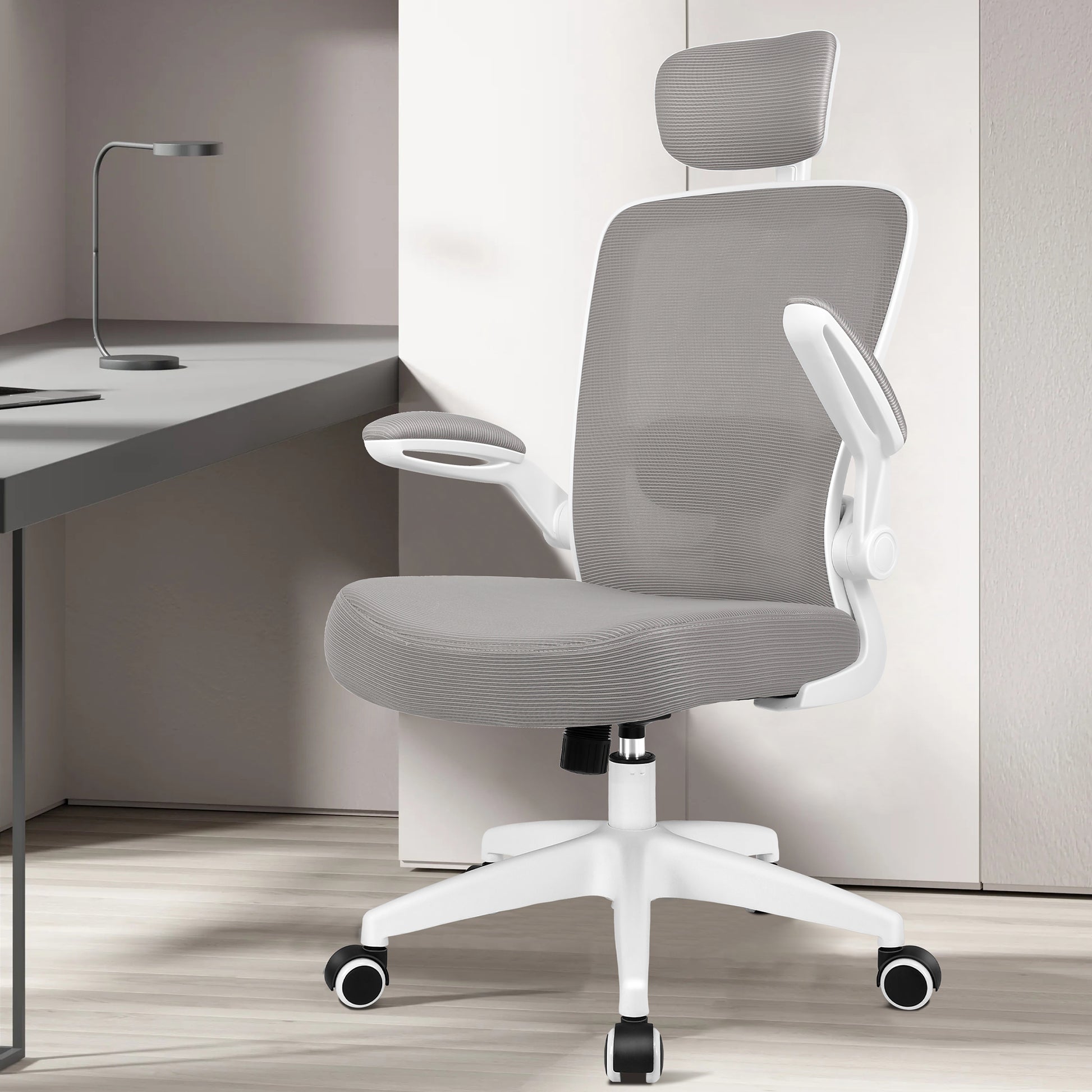 COOLHUT Dual-Lumbar Neck-Support Ergonomic Office Chair 918H-C