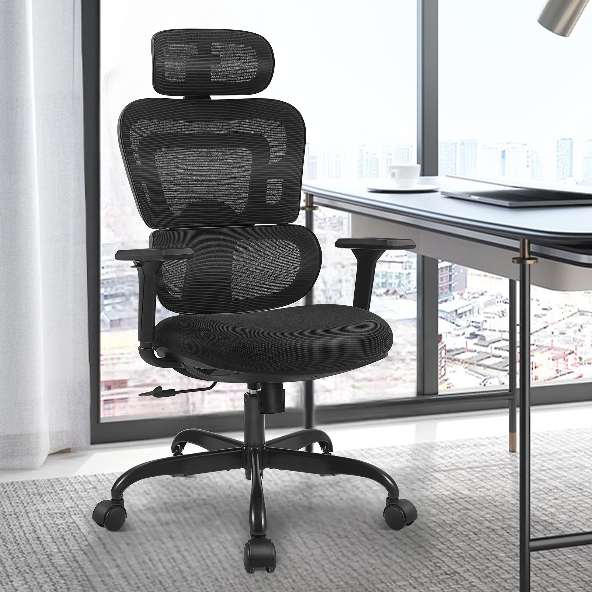 COOLHUT 3D Armrest Ergonomic Office Chair 968-J