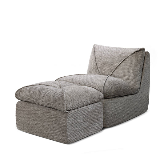 COOLHUT 29.1"W Accent Chair, Upholstered Beanbag Sofa Chair, Modern Single Chair Accent Chair for Living Room Bedroom with Ottoman