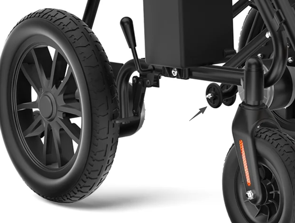 COOLHUT Electric Wheelchair Accessories - Anti-Tip Rear Wheels