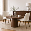 COOLHUT Dining Chair Set of 2, Upholstered Wooden Dining Chairs with Curved Back, Farmhouse Dining Room Chair