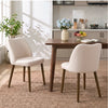 COOLHUT Upholstered Dining Chairs Set of 2, Linen Fabric Dining Side Chairs with Solid Wood Legs, Farmhouse Dining Room Chairs for Dining Room, Living Room, Cafe & Kitchen