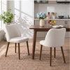 COOLHUT Upholstered Dining Chairs Set of 2, Linen Fabric Dining Side Chairs with Solid Wood Legs, Farmhouse Dining Room Chairs for Dining Room, Living Room, Cafe & Kitchen
