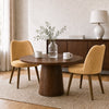 COOLHUT Dining Chair Set of 2, Upholstered Wooden Dining Chairs with Curved Back, Farmhouse Dining Room Chair