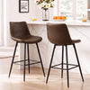 COOLHUT 24 Inch Dining Chairs Set of 2, Modern Kitchen & Dining Room Chairs, Upholstered Faux Leather Dining Chair, Armless Dinner Side Chairs with Sturdy Metal Legs