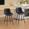 COOLHUT 24 Inch Dining Chairs Set of 2, Modern Kitchen & Dining Room Chairs, Upholstered Faux Leather Dining Chair, Armless Dinner Side Chairs with Sturdy Metal Legs