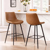 COOLHUT 24 Inch Dining Chairs Set of 2, Modern Kitchen & Dining Room Chairs, Upholstered Faux Leather Dining Chair, Armless Dinner Side Chairs with Sturdy Metal Legs