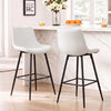 COOLHUT 24 Inch Dining Chairs Set of 2, Modern Kitchen & Dining Room Chairs, Upholstered Faux Leather Dining Chair, Armless Dinner Side Chairs with Sturdy Metal Legs