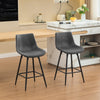 COOLHUT 24 Inch Dining Chairs Set of 2, Modern Kitchen & Dining Room Chairs, Upholstered Faux Leather Dining Chair, Armless Dinner Side Chairs with Sturdy Metal Legs