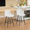 COOLHUT 24 Inch Dining Chairs Set of 2, Modern Kitchen & Dining Room Chairs, Upholstered Faux Leather Dining Chair, Armless Dinner Side Chairs with Sturdy Metal Legs