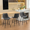 COOLHUT 24 Inch Dining Chairs Set of 2, Modern Kitchen & Dining Room Chairs, Upholstered Faux Leather Dining Chair, Armless Dinner Side Chairs with Sturdy Metal Legs
