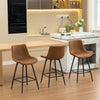COOLHUT 24 Inch Dining Chairs Set of 2, Modern Kitchen & Dining Room Chairs, Upholstered Faux Leather Dining Chair, Armless Dinner Side Chairs with Sturdy Metal Legs