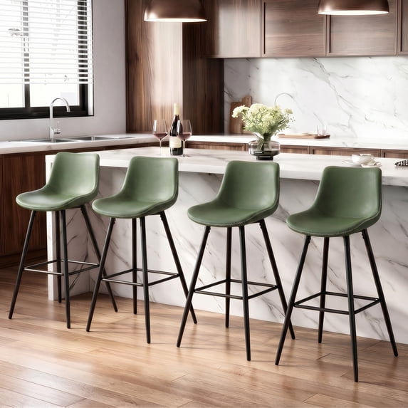 COOLHUT 24 Inch Dining Chairs Set of 2, Modern Kitchen & Dining Room Chairs, Upholstered Faux Leather Dining Chair, Armless Dinner Side Chairs with Sturdy Metal Legs