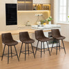 COOLHUT 24 Inch Dining Chairs Set of 2, Modern Kitchen & Dining Room Chairs, Upholstered Faux Leather Dining Chair, Armless Dinner Side Chairs with Sturdy Metal Legs