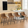 COOLHUT 24 Inch Dining Chairs Set of 2, Modern Kitchen & Dining Room Chairs, Upholstered Faux Leather Dining Chair, Armless Dinner Side Chairs with Sturdy Metal Legs