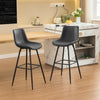 COOLHUT 28 Inch Dining Chairs Set of 2, Modern Kitchen & Dining Room Chairs, Upholstered Faux Leather Dining Chair, Armless Dinner Side Chairs with Sturdy Metal Legs