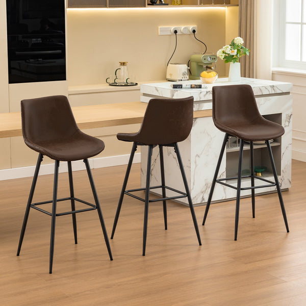 COOLHUT 28 Inch Dining Chairs Set of 2, Modern Kitchen & Dining Room Chairs, Upholstered Faux Leather Dining Chair, Armless Dinner Side Chairs with Sturdy Metal Legs