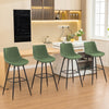 COOLHUT 28 Inch Dining Chairs Set of 2, Modern Kitchen & Dining Room Chairs, Upholstered Faux Leather Dining Chair, Armless Dinner Side Chairs with Sturdy Metal Legs