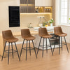 COOLHUT 28 Inch Dining Chairs Set of 2, Modern Kitchen & Dining Room Chairs, Upholstered Faux Leather Dining Chair, Armless Dinner Side Chairs with Sturdy Metal Legs