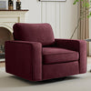 COOLHUT 360° Swivel Accent Chair Set of 1, 36.2" Wide Accent Chair Armchair, Comfy Upholstered Single Sofa Chair for Living Room and Bedroom