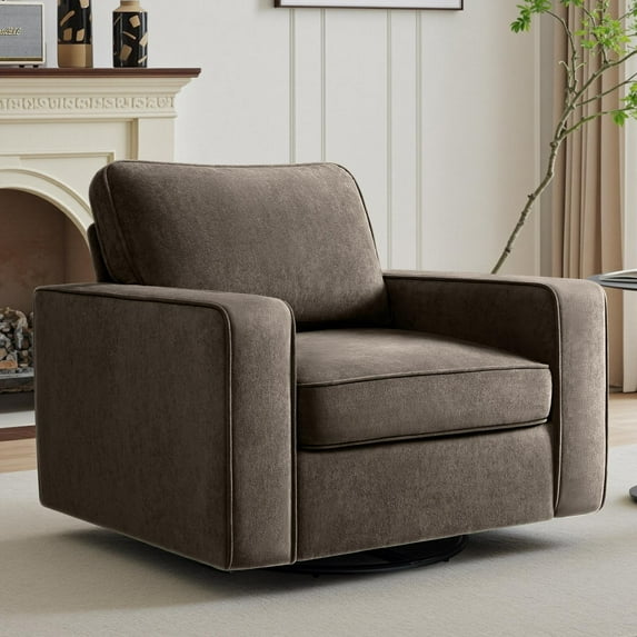 COOLHUT 360° Swivel Accent Chair Set of 1, 36.2" Wide Accent Chair Armchair, Comfy Upholstered Single Sofa Chair for Living Room and Bedroom