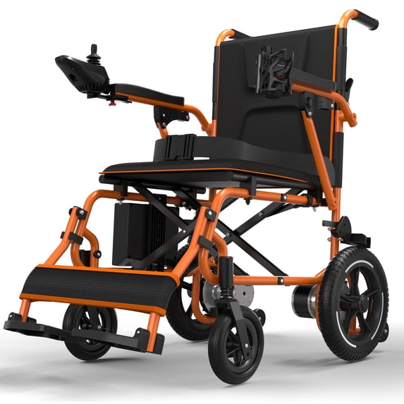 COOLHUT 37 Lbs Electric Wheelchair 25+ Miles Long Travel Range, Foldable & Lightweight Motorized Wheelchair with Safety Features Hold Up 350lbs 8-Year Warranty, Ideal for Seniors & Travel