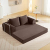 COOLHUT Combination Sofa, High Rebound Density Sponge Sofa Couch with Two Big Pillows, Six Forms Floor Sofa Couch Three Seats Sofa Bed for Living Room, Bedroom