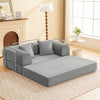 COOLHUT Combination Sofa, High Rebound Density Sponge Sofa Couch, Two Forms Floor Couch Three Seats Sofa Bed for Living Room, Bedroom