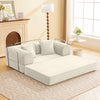 COOLHUT Combination Sofa, High Rebound Density Sponge Sofa Couch, Two Forms Floor Couch Three Seats Sofa Bed for Living Room, Bedroom
