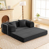 COOLHUT Combination Sofa, High Rebound Density Sponge Sofa Couch, Two Forms Floor Couch Three Seats Sofa Bed for Living Room, Bedroom