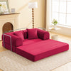 COOLHUT Combination Sofa, High Rebound Density Sponge Sofa Couch, Two Forms Floor Couch Three Seats Sofa Bed for Living Room, Bedroom
