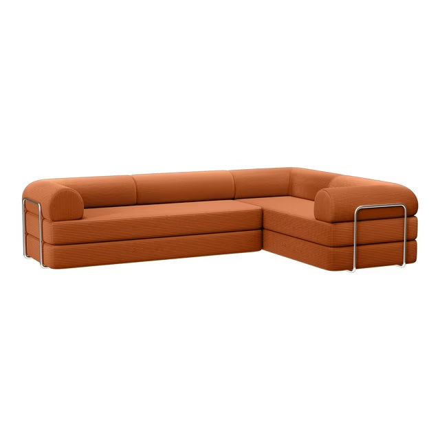 COOLHUT 78.7" W Combination Sofa, High Rebound Density Sponge Sofa Couch, Three Forms Floor Couch Three Seats Sofa Bed for Living Room, Bedroom