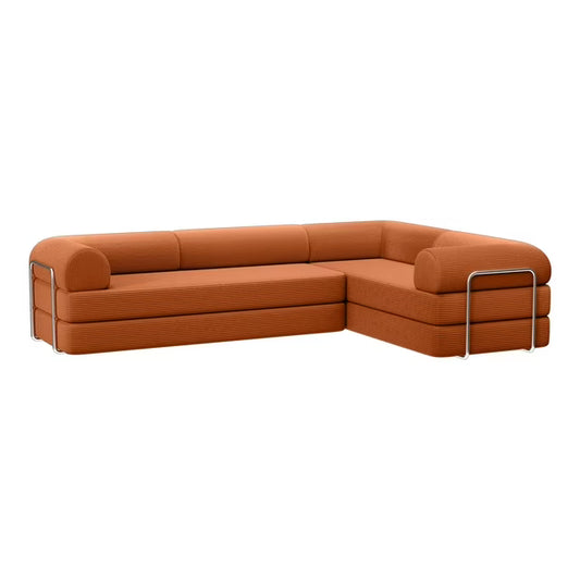 COOLHUT 78.7" W Combination Sofa, High Rebound Density Sponge Sofa Couch, Three Forms Floor Couch Three Seats Sofa Bed for Living Room, Bedroom