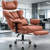 COOLHUT Big and Tall PU Leather Office Chair with Adjustable Headrest & Footrest, Executive Computer Desk Chair with 3D Adjustable Padded Armrest, Ergonomic Office Chair with Lumbar Support