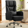 COOLHUT Big and Tall Office Chair, High Back Executive PU Leather Desk Chair with Footrest, Ergonomic Home Office Chair Computer Chair with Lumbar Support & Padded Armrest
