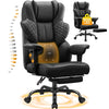 COOLHUT Big and Tall Office Chair 400lbs, Heavy Duty Ergonomic Office Desk Chair with Deluxe Embossing PU Leather with Footrest, Executive Gaming Chair with Lumbar Support