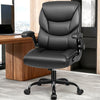 COOLHUT Desk Chair Tall Office Chair with Flip-up Armrests, Executive Ergonomic Computer Standing Desk Chair with Lumbar Support, Adjustable Footrest Ring