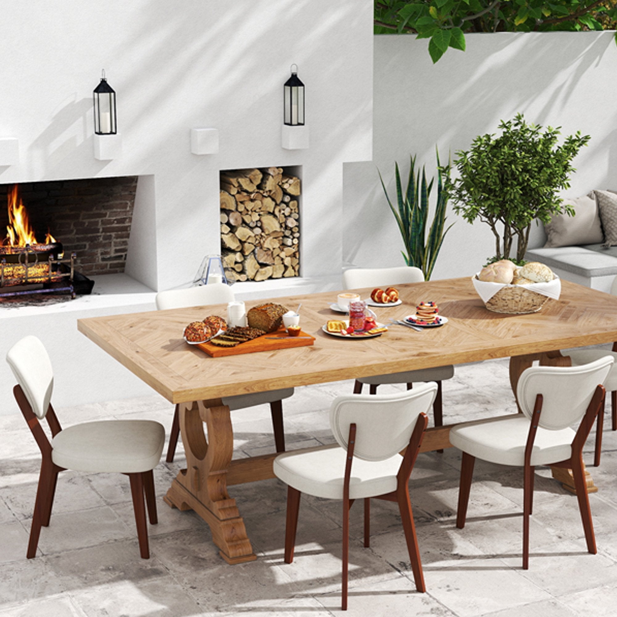 COOLHUT Dining Chair, Dining Chairs with Curved Back, Farmhouse Dining Room Chair, Kitchen Chair with Solid Wood Leg for Dining Room, Restaurant