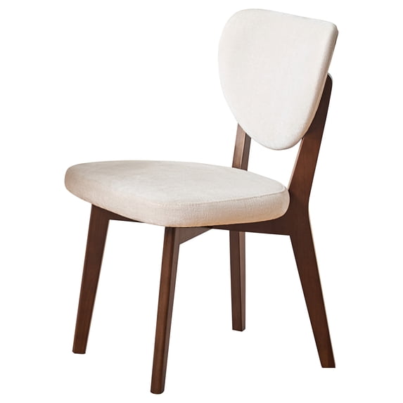 COOLHUT Dining Chair Set of 2, Mid-Century Kitchen Wood Chairs with Backrest, Modern Upholestered Dining Chair for Dining Room & Kitchen, Beige