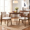 COOLHUT Dining Chair Set of 2, Mid-Century Kitchen Wood Chairs with Backrest, Modern Upholestered Dining Chair for Dining Room & Kitchen, Beige