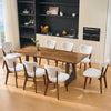COOLHUT Dining Chairs Set of 2, Farmhouse Natural Wooden Dining Side Chairs, Mid Century Modern Upholstered Kitchen Chairs with Solid Wooden Legs for Dining Room Kitchen Living Room