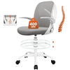 COOLHUT Tall Office Chair 400lbs, Standing Desk Chair with Flip-up Armrests, Executive Ergonomic Computer Standing Desk Chair with Lumbar Support and Adjustable Footrest Ring for Standing Desk