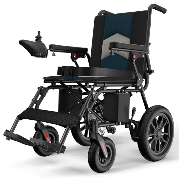 COOLHUT Electric Wheelchair for Seniors, 15+ miles range all-terrain electric wheelchair, Lightweight Foldable Electric Wheelchair, 500W Dual Motors Powerful