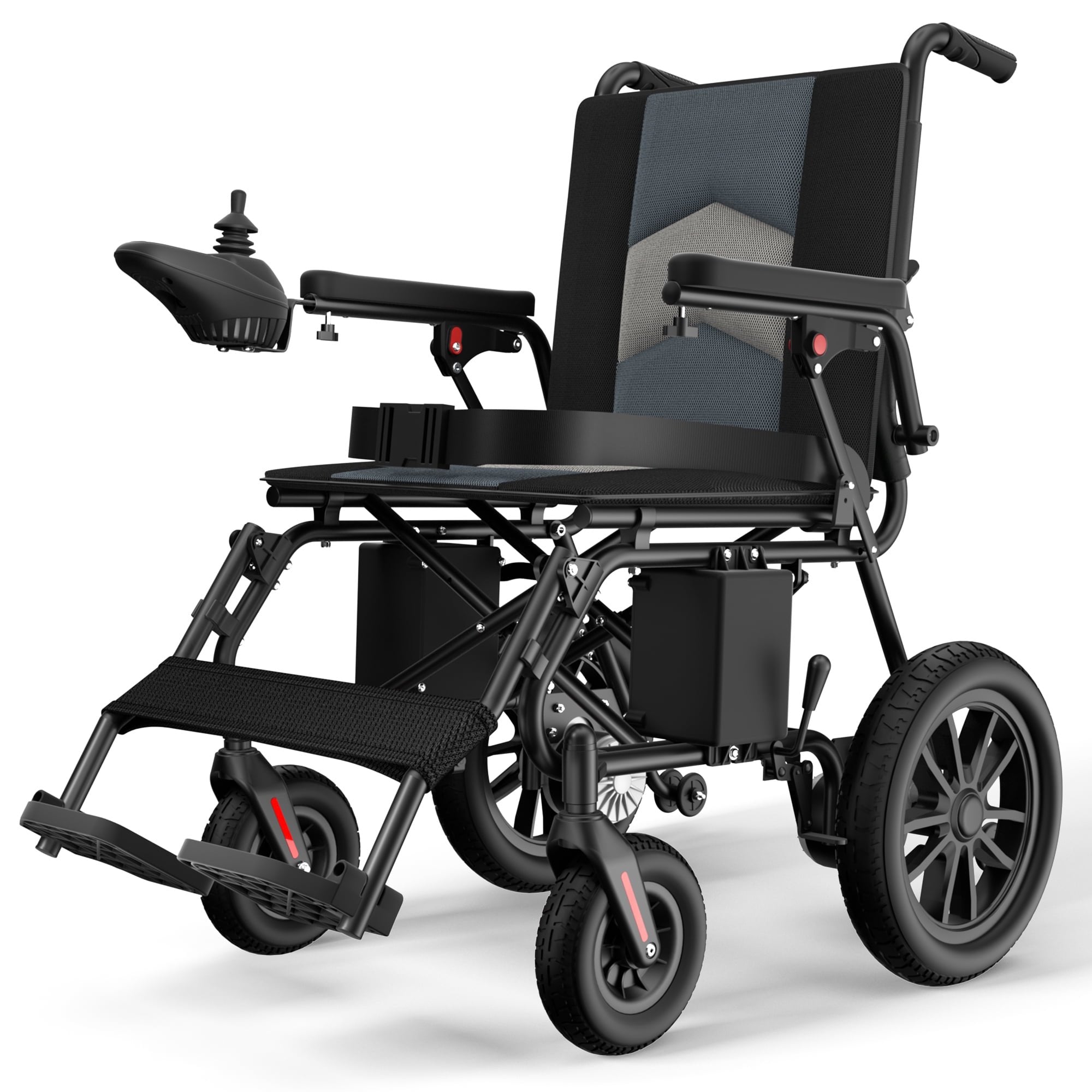 COOLHUT Electric Wheelchair for Seniors, 15+ miles range all-terrain electric wheelchair, Lightweight Foldable Electric Wheelchair, 500W Dual Motors Powerful