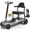COOLHUT Foldable 4-Wheel Mobility Scooter for Adults, 35lbs Ultra Lightweight Mobility Scooter, 25+ Mile Long Range, Power Scooter with Removable Dual Lithium Batteries, 300 lbs Capacity